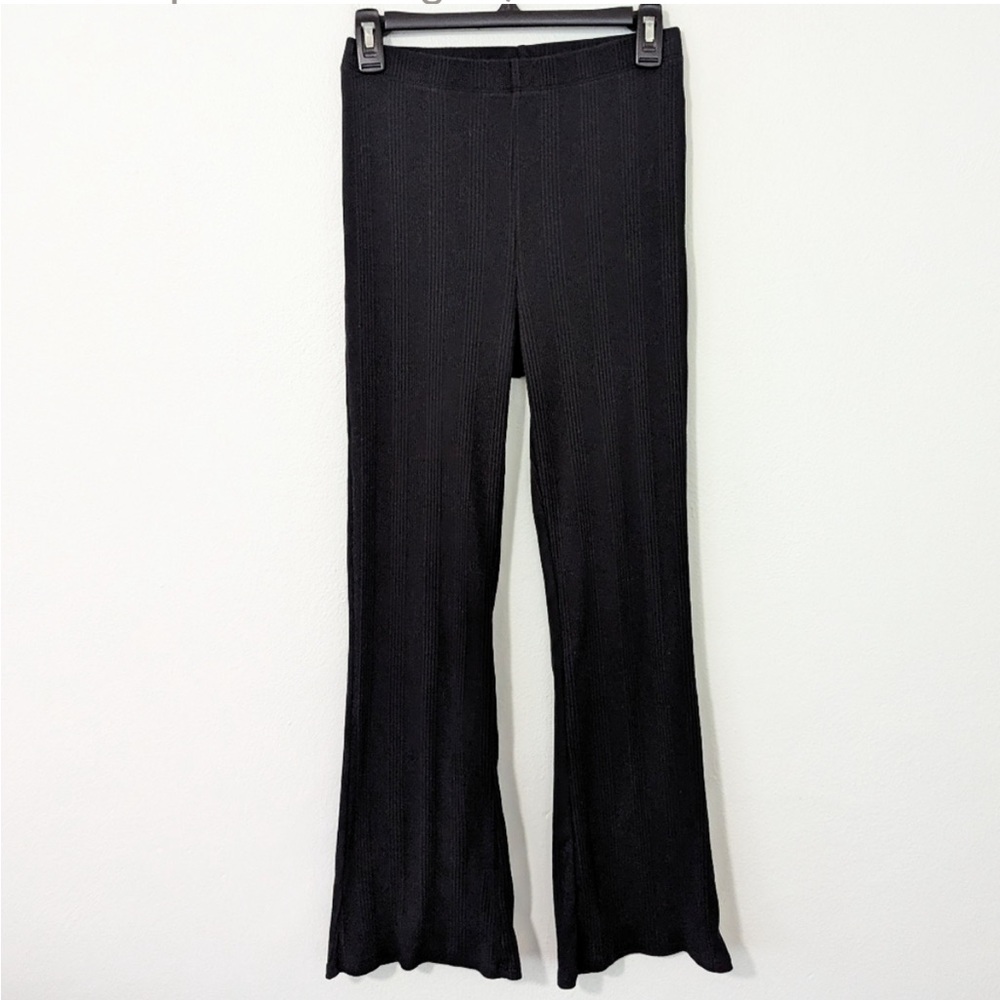 Aerie High Waisted Ribbed Black Pants